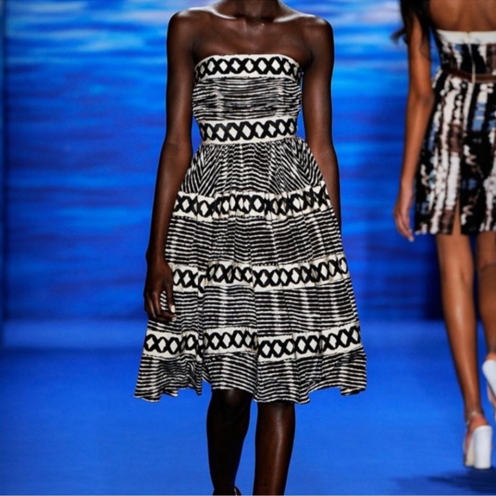 Anthropologie RARE Strapless Tracy Reese tribal/Aztec‎ dress Size XS NWT - Picture 2 of 9